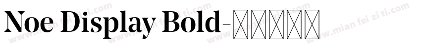 Noe Display Bold字体转换